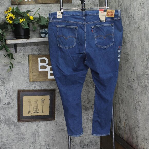 NWT Levis Womens Plus Size 721 High Rise Skinny Jeans Straight Through Blue 24W - Picture 5 of 9